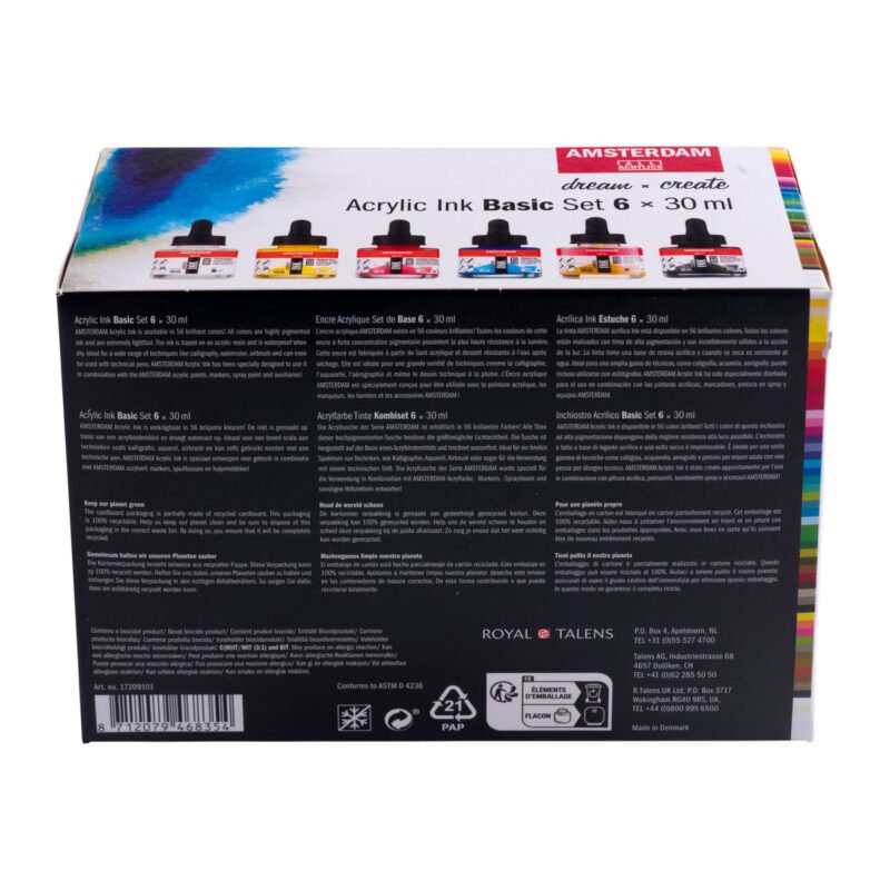 Amsterdam Acrylic Ink Basis-Set, 6 × 30 ml 3