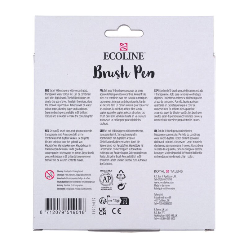 Ecoline Brush Pen Set Primary, 10 Farben 4