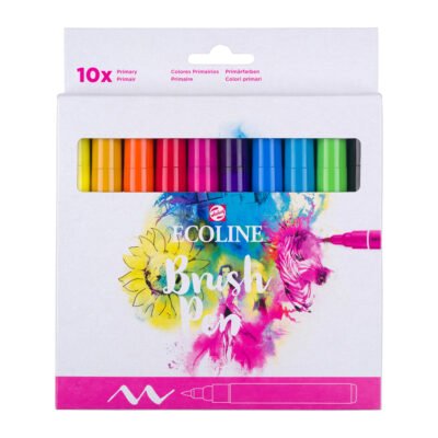 Ecoline Brush Pen Set Primary, 10 Farben