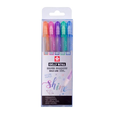 Sakura Gelly Roll Silver Shadow, 5 Farben