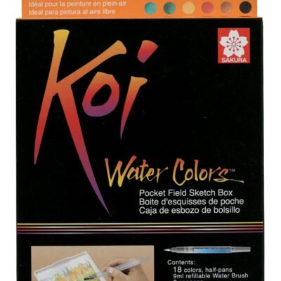 Sakura Koi Aquarellkasten Pocket Field Sketch Box, 18 Farben