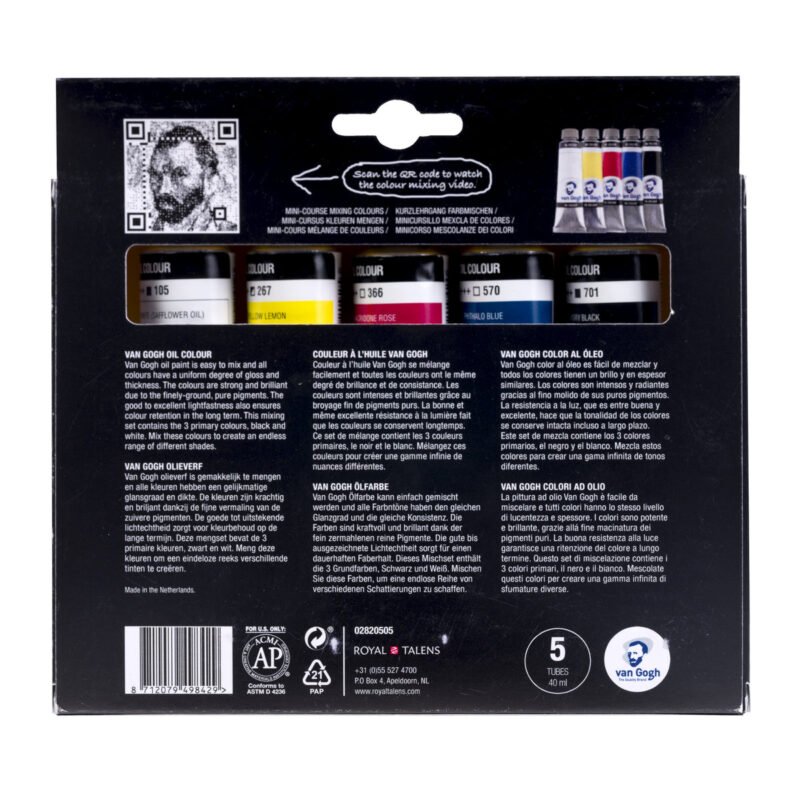 Van Gogh Ölfarben Mischset Grundfarben, 5 × 40 ml 3
